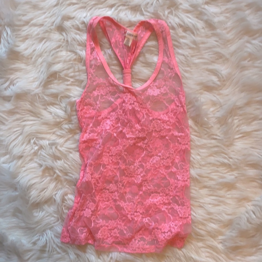 Lace racerback tank